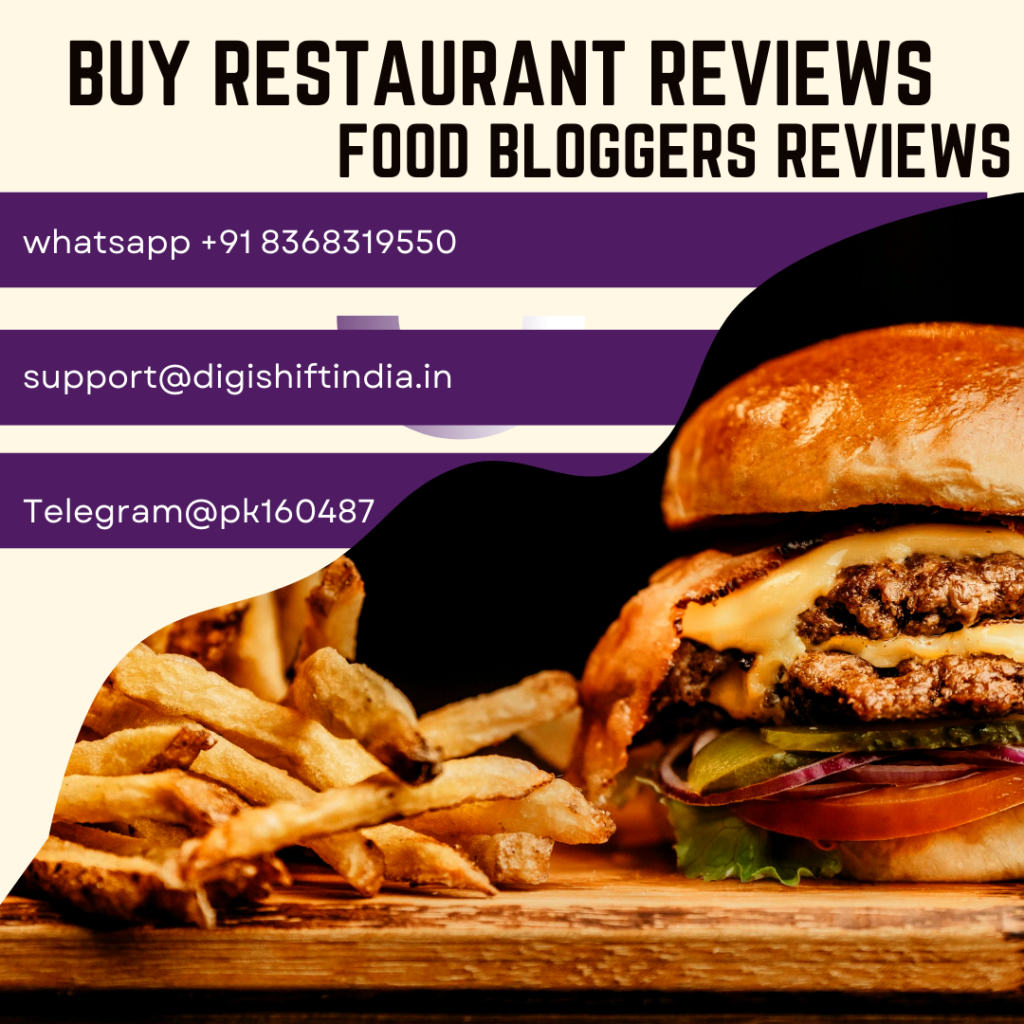 Buy Restaurant Reviews & Ratings, buy food blogger reviews 