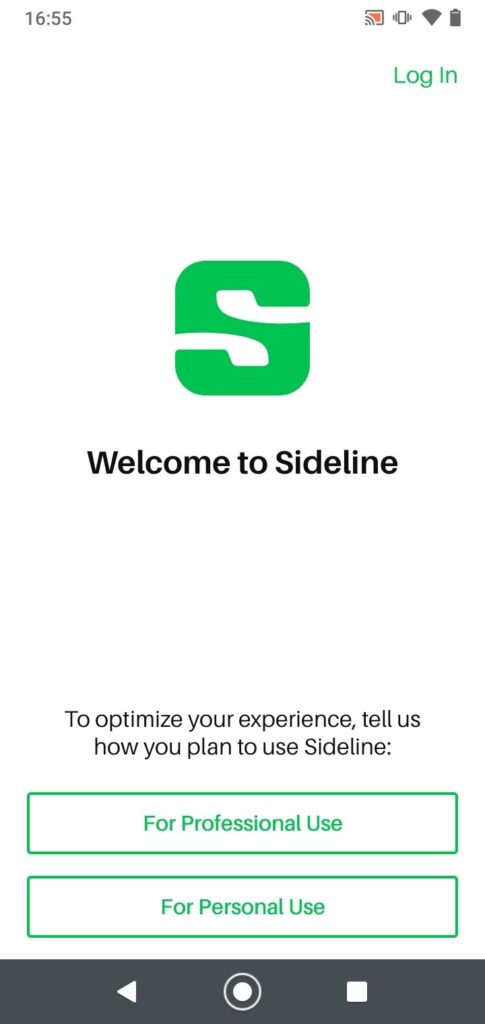 Buy Sideline Account Welcome Interface