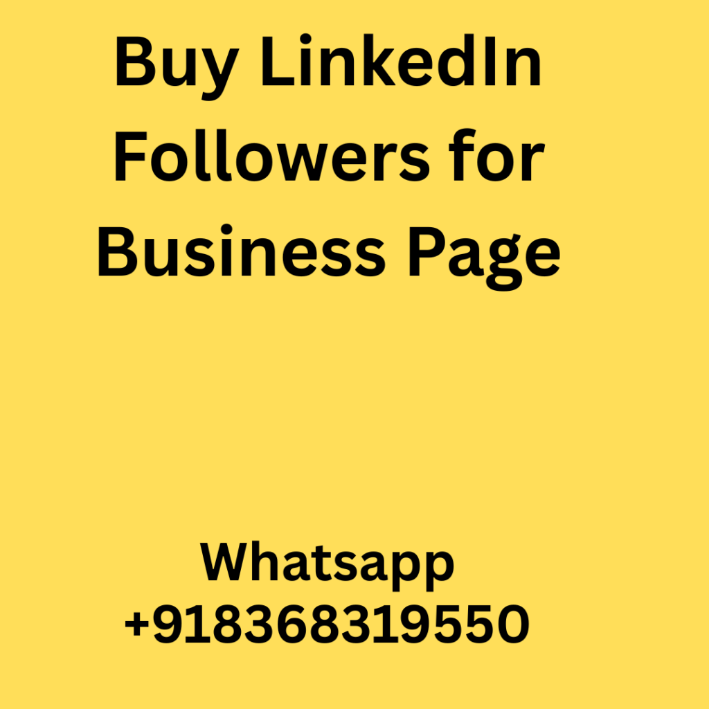 Buy LinkedIn Followers for Business Page