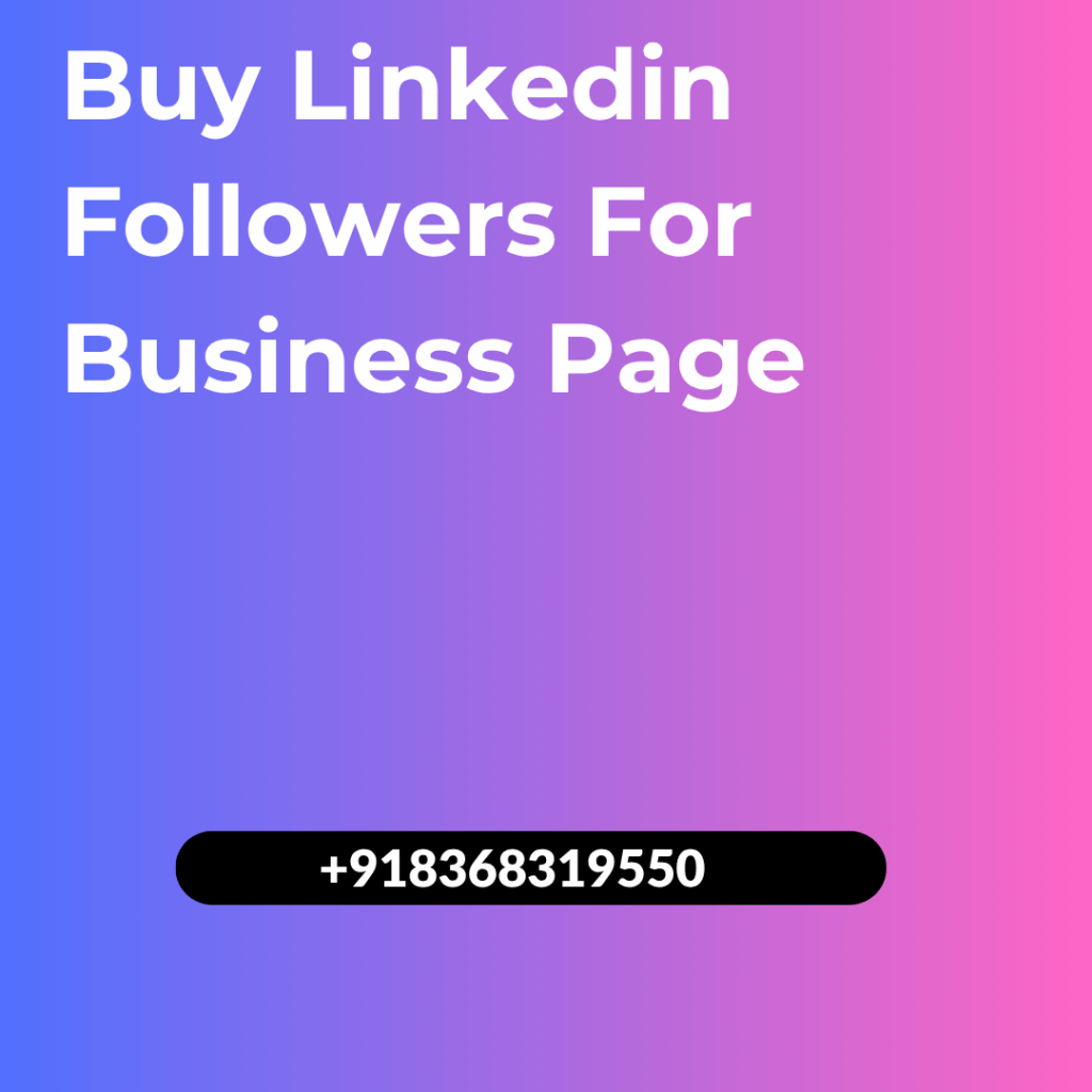 Buy Linkedin Followers For Business Page