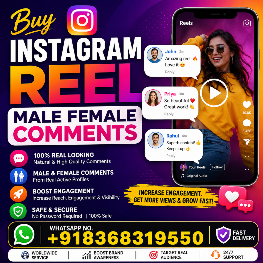 Buy Instagram Reel male Female comments 