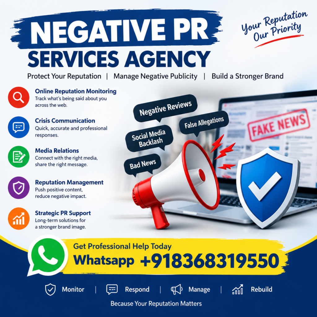 Negative PR Services Agency Delhi